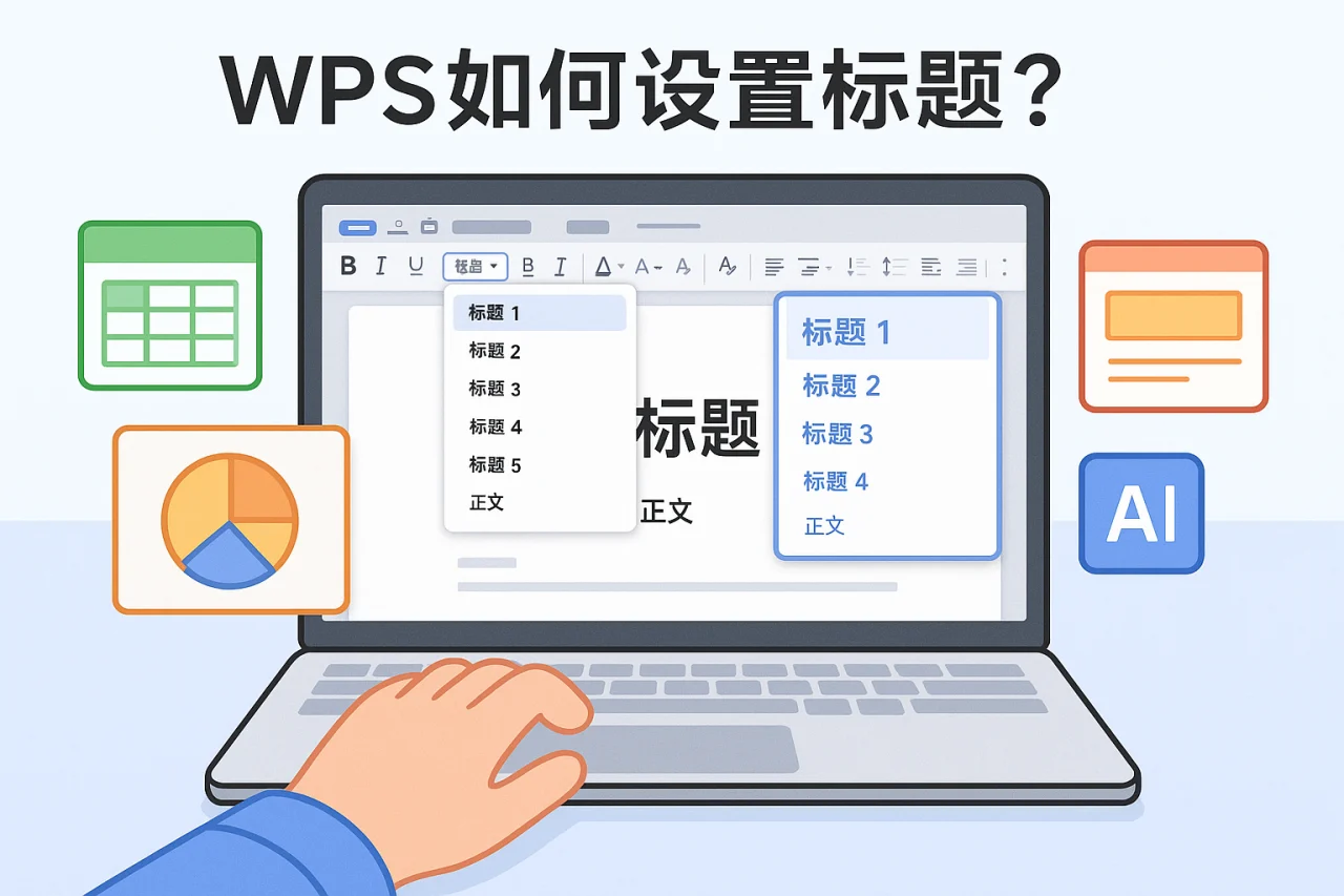 WPS如何设置标题？
