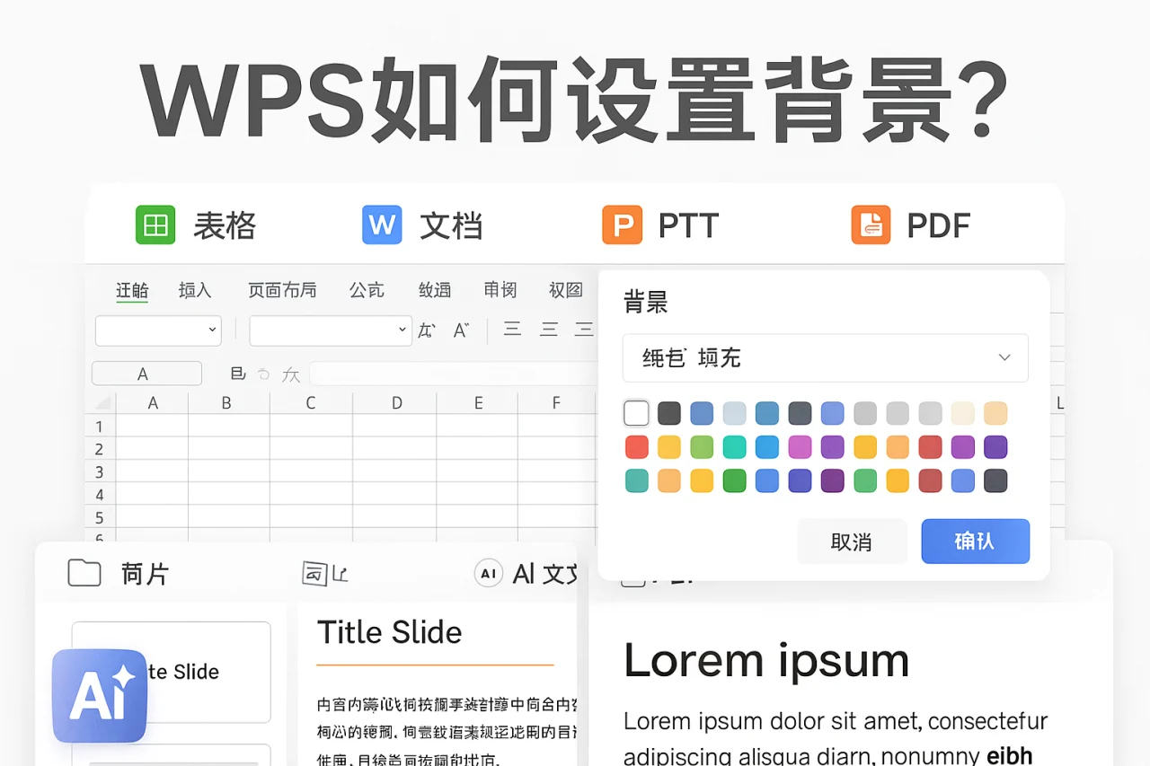 WPS如何设置背景?