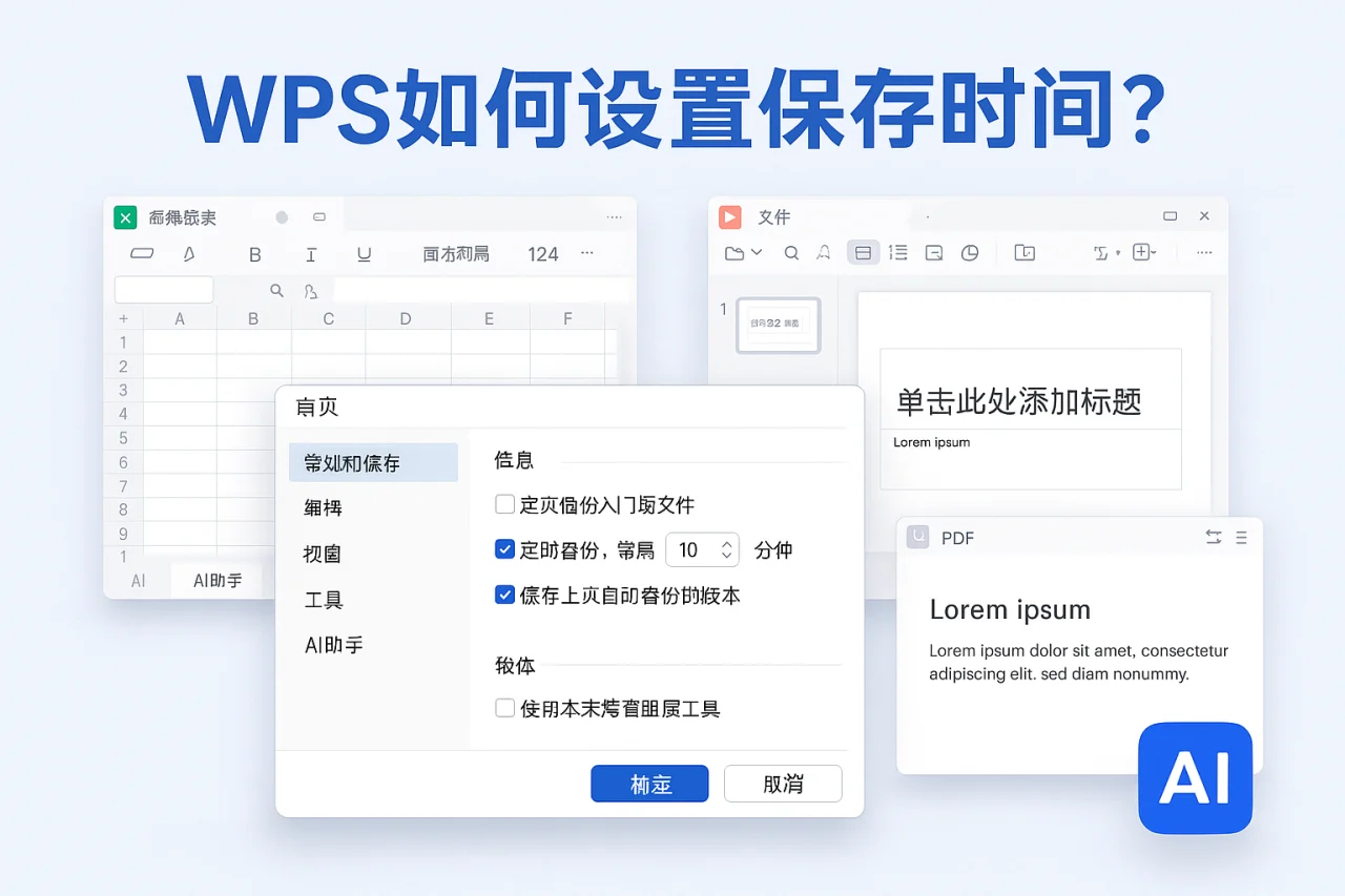 WPS如何设置保存时间？