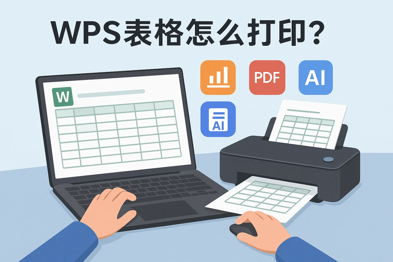 wps表格怎么打印？