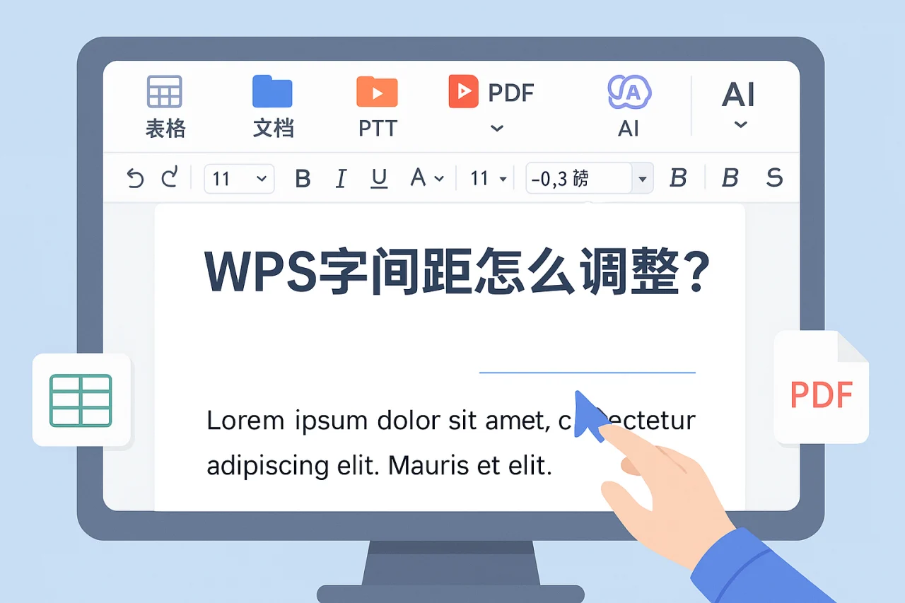 WPS字间距怎么调整？