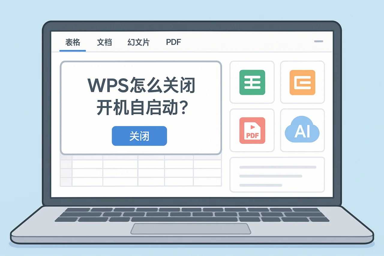 WPS怎么关闭开机自启动？