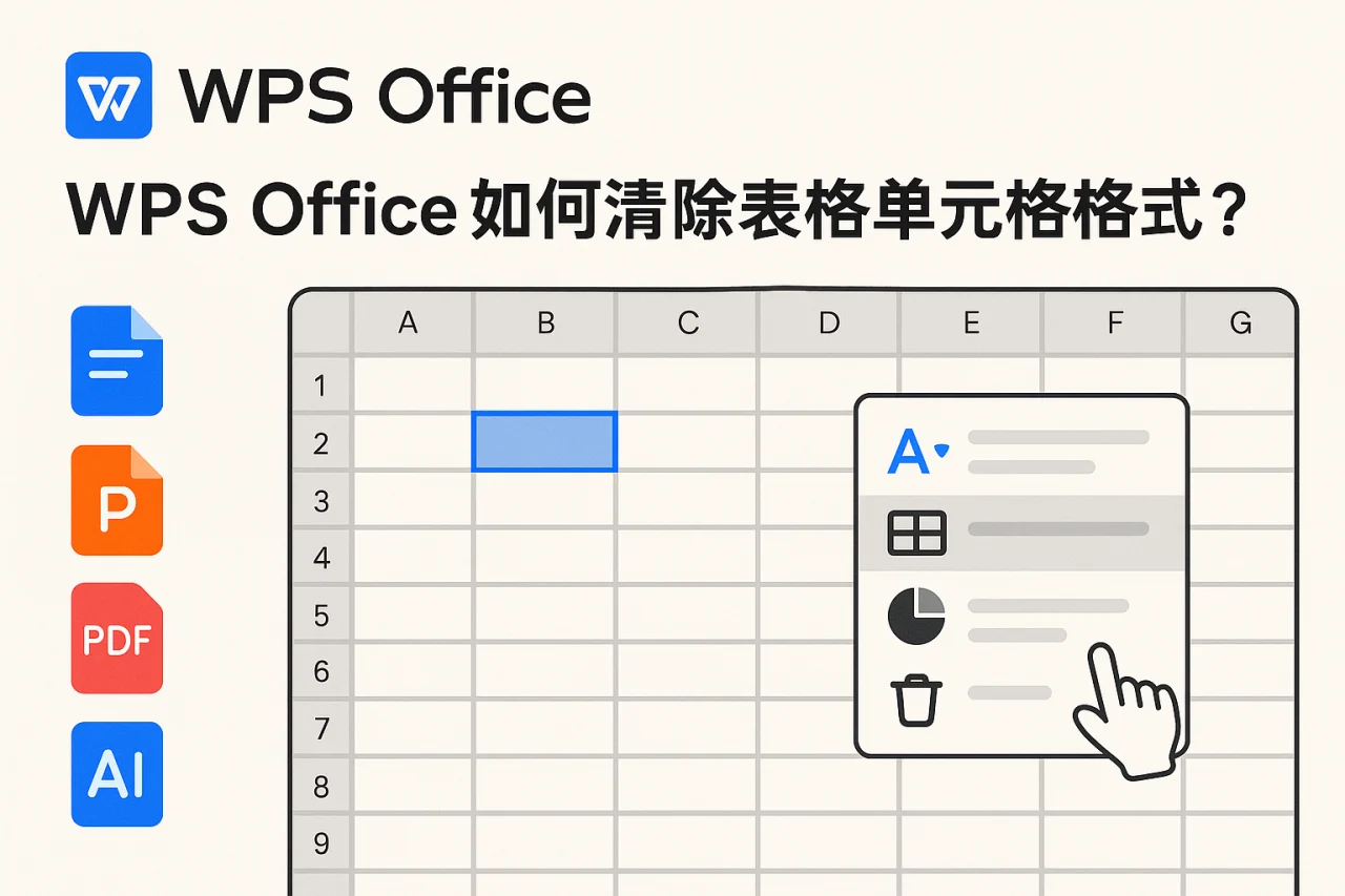 WPS Office如何清除表格单元格格式？