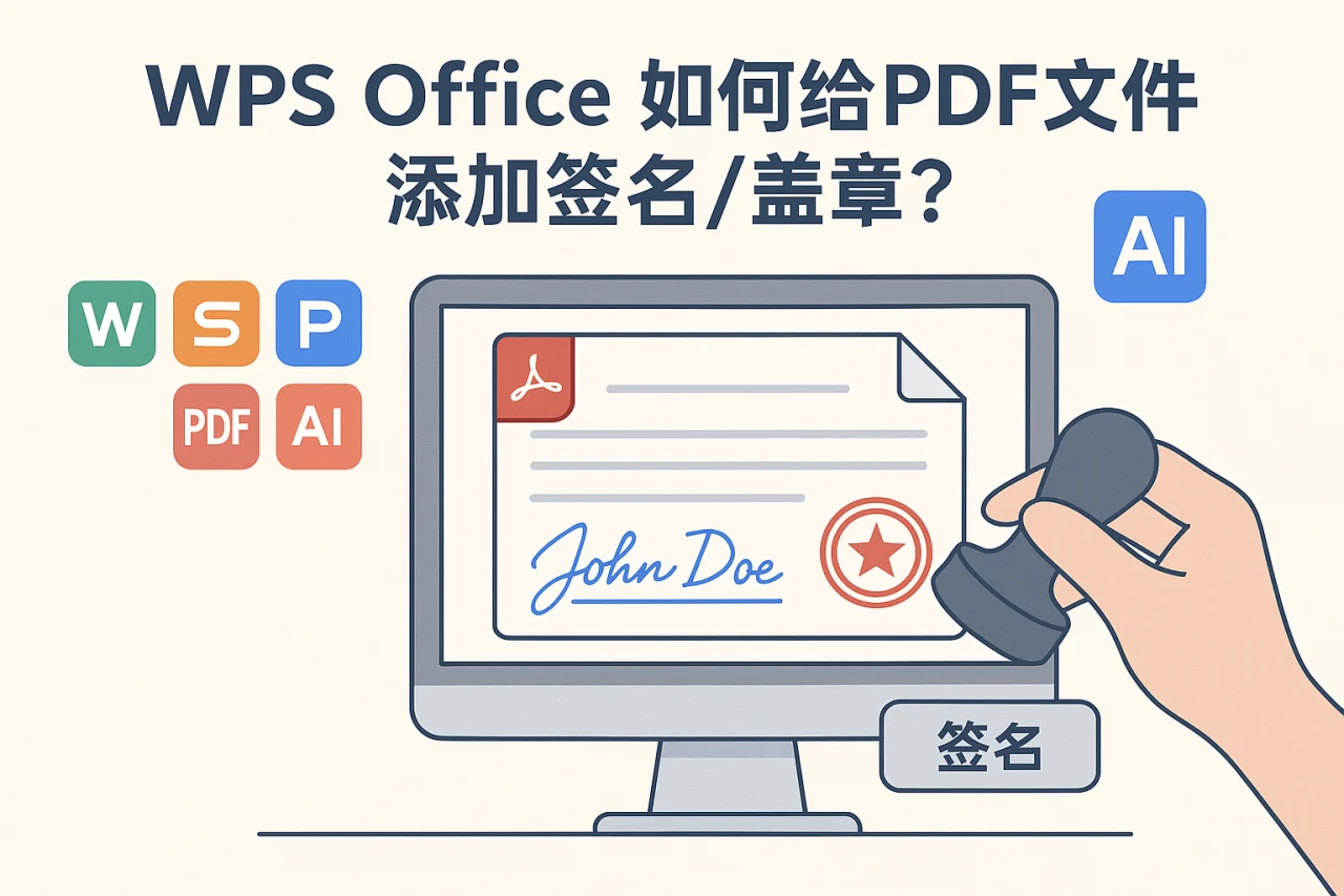 WPS Office如何给PDF文件添加签名/盖章？