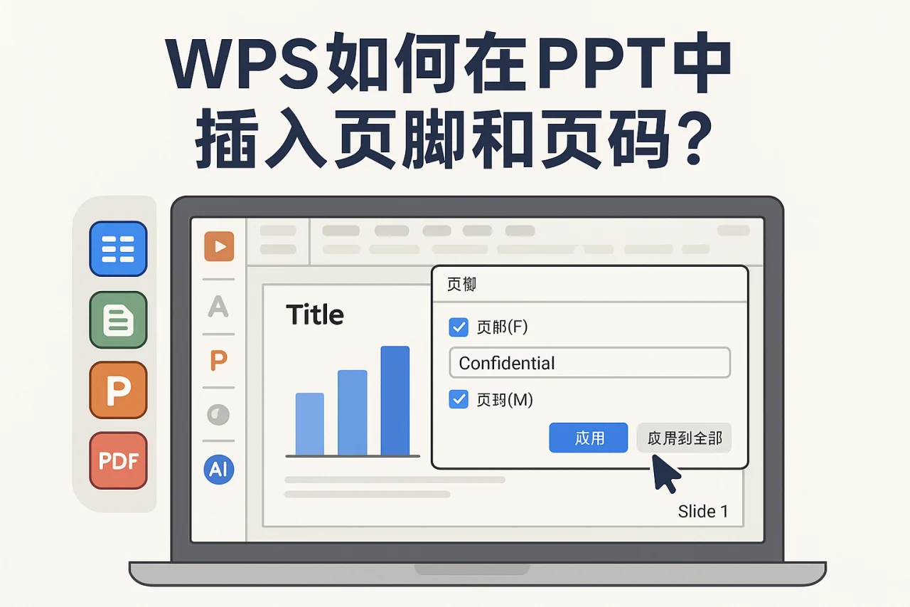 WPS如何在PPT中插入页脚和页码?