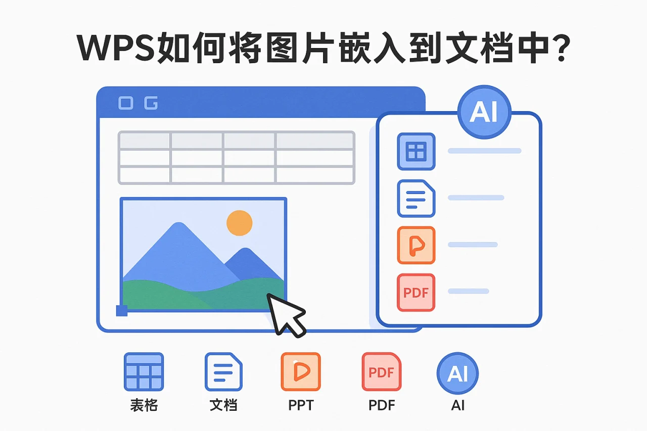 WPS如何将图片嵌入到文档中？