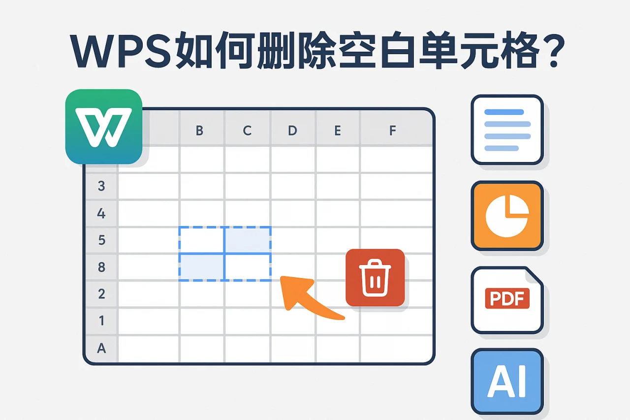WPS如何删除空白单元格?