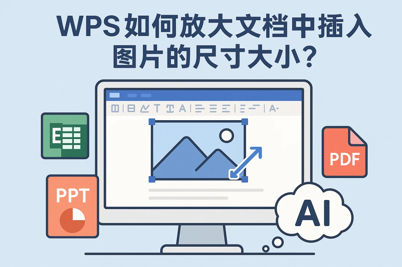 WPS如何放大文档中插入图片的尺寸大小?