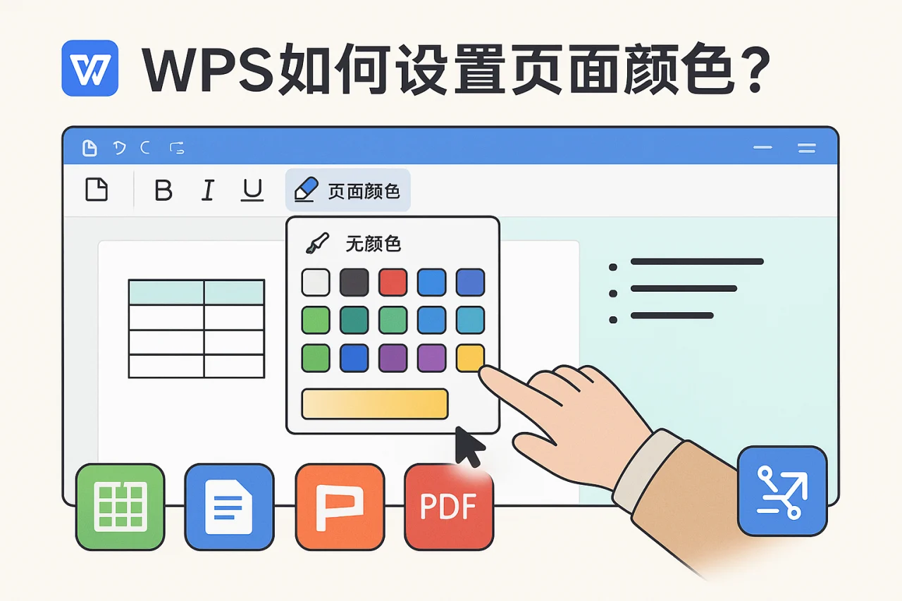 WPS如何设置页面颜色？