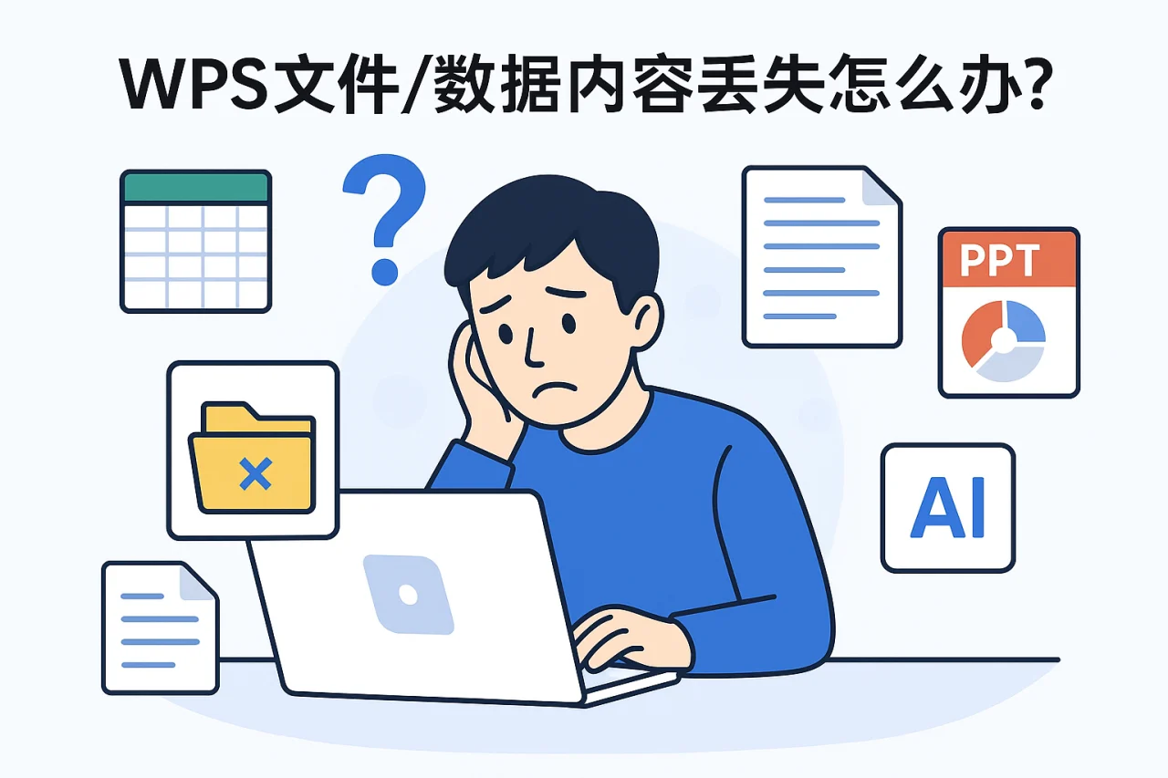 WPS文件/数据内容丢失怎么办？