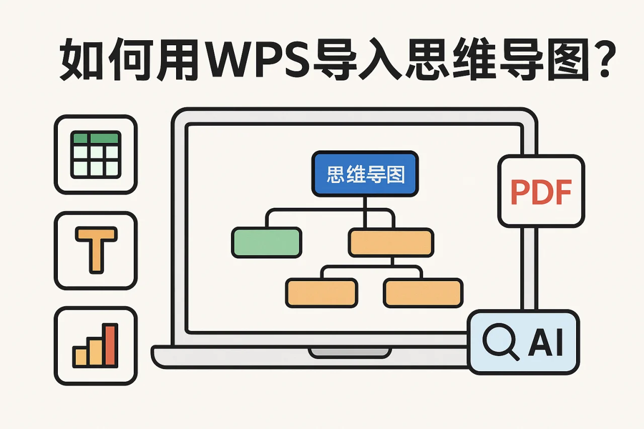 如何用WPS导入思维导图？