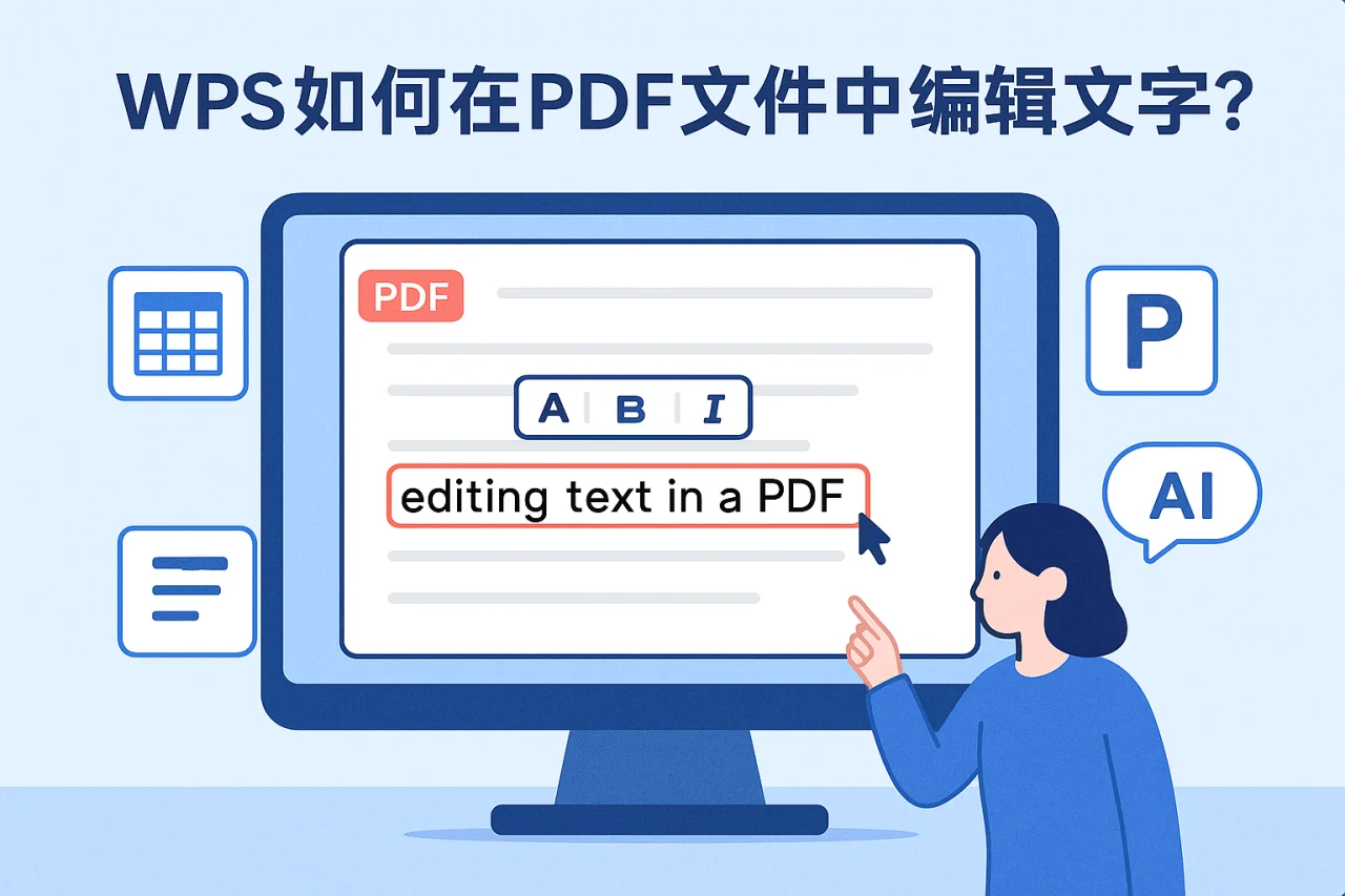 WPS如何在PDF文件中编辑文字？