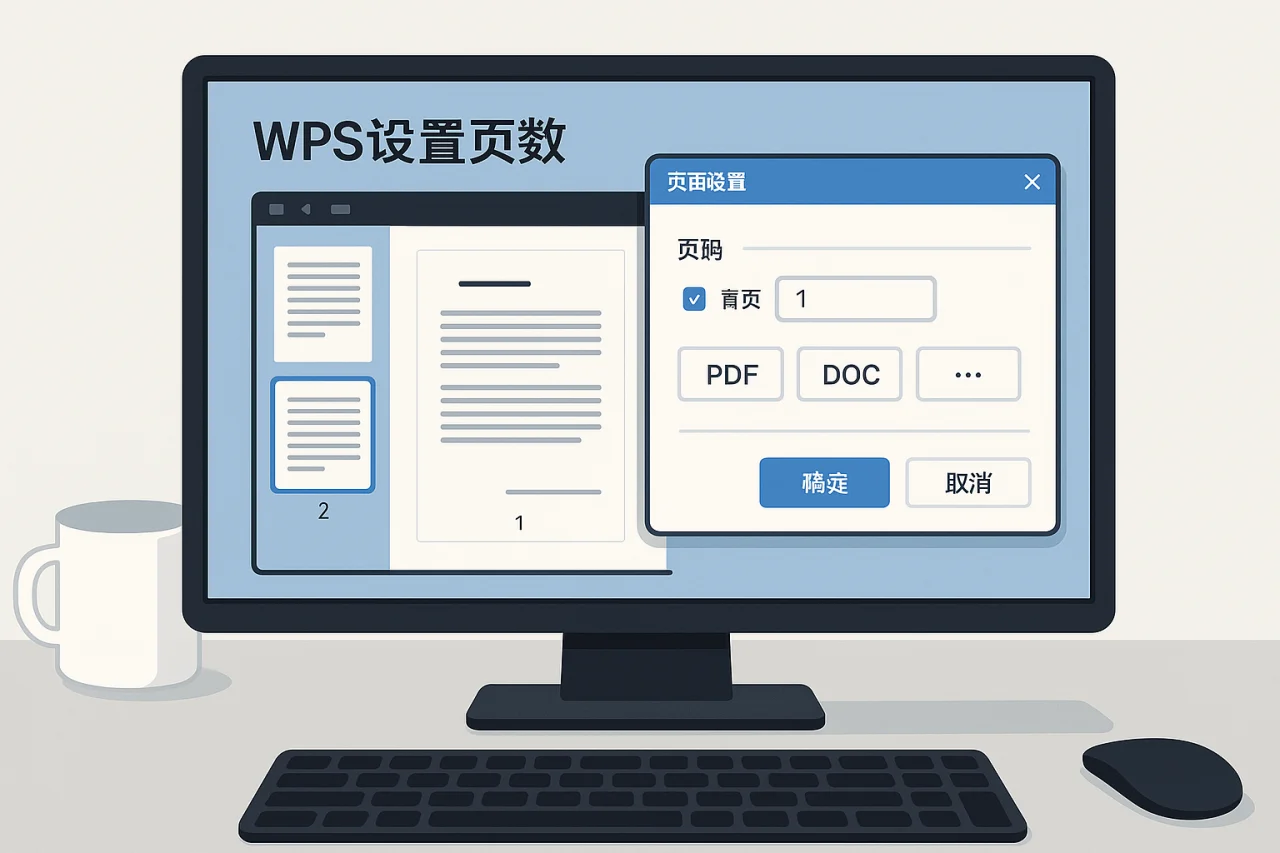 WPS设置页数