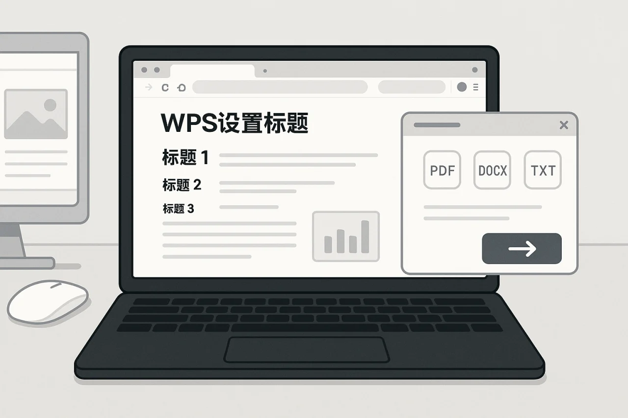 WPS设置标题