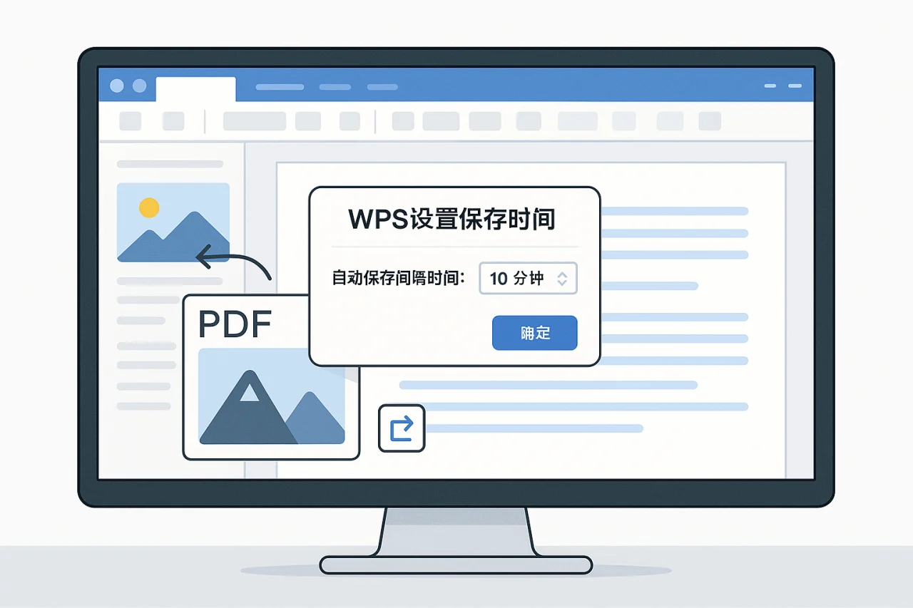 WPS设置保存时间