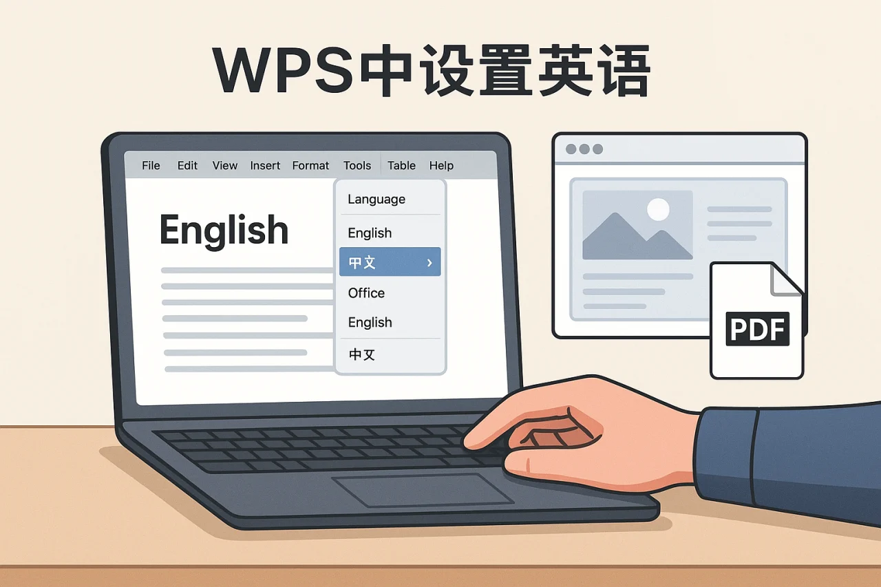 WPS中设置英语
