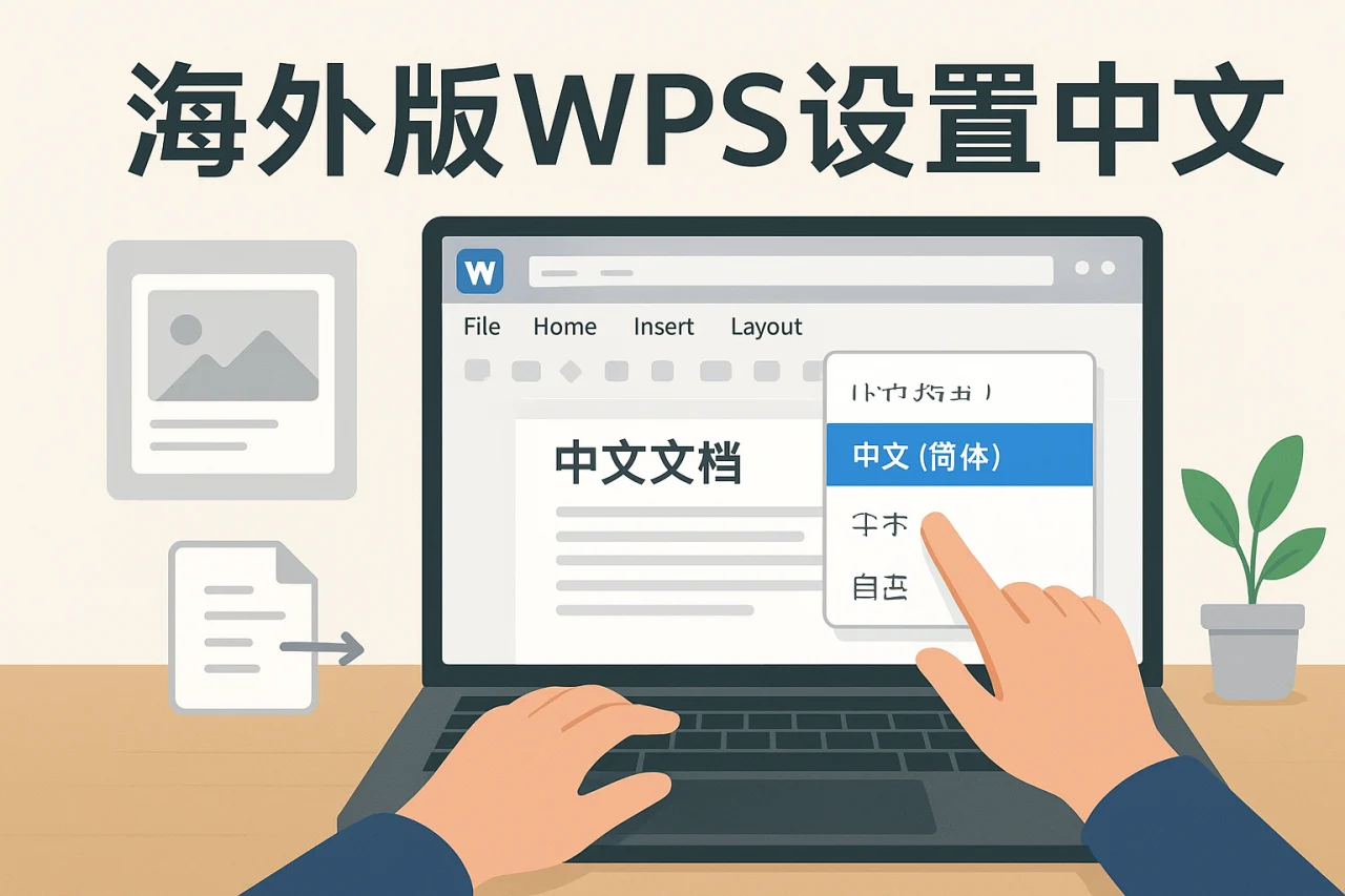 海外版WPS设置中文