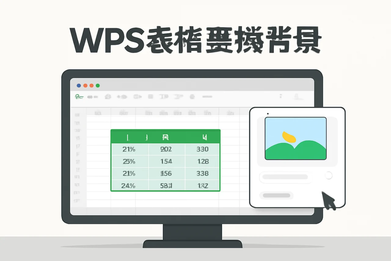 WPS表格更换背景