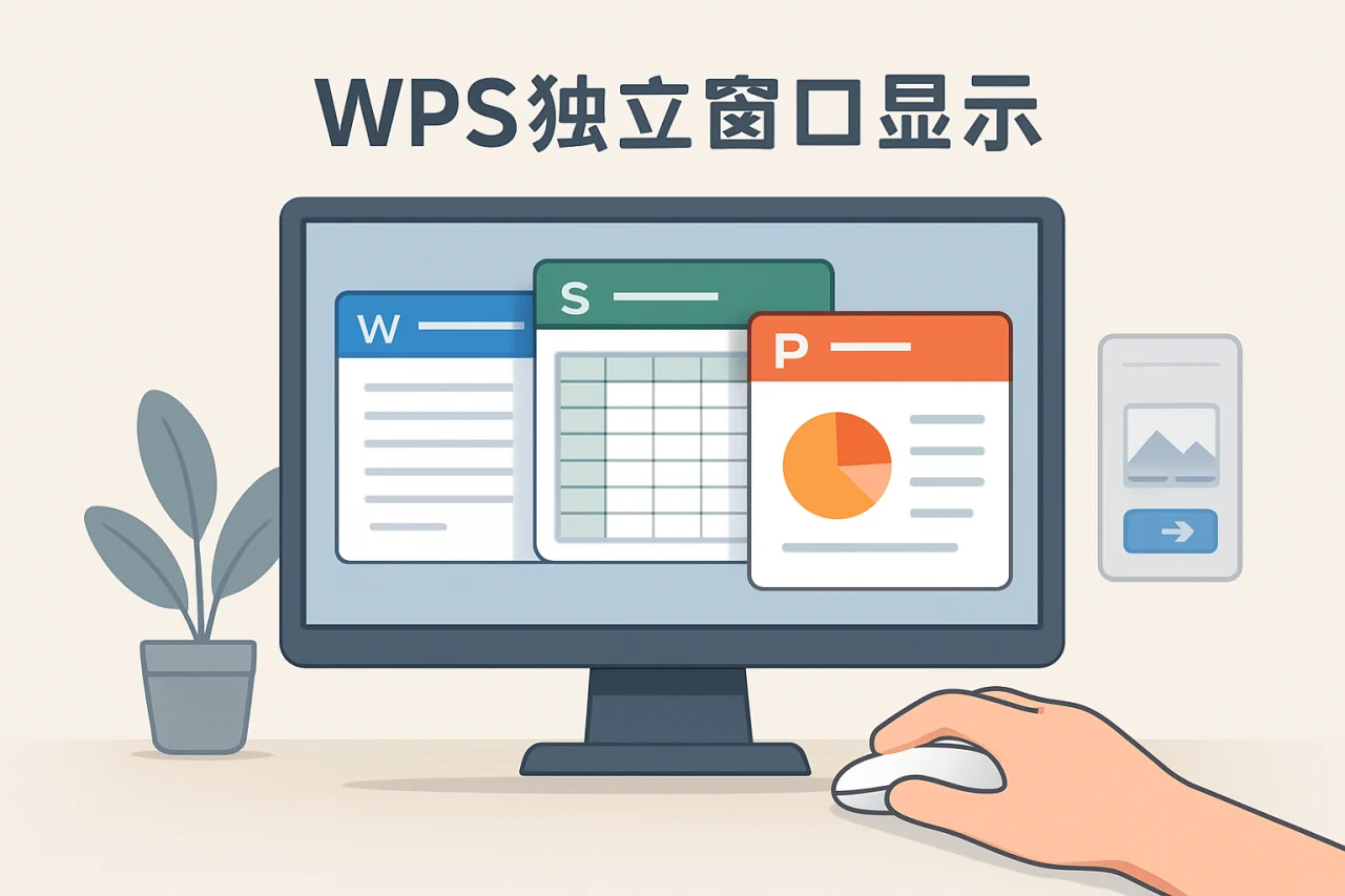 WPS独立窗口显示