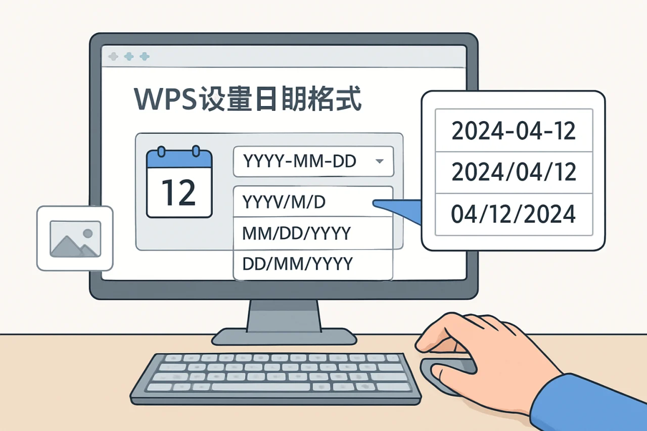 WPS设置日期格式