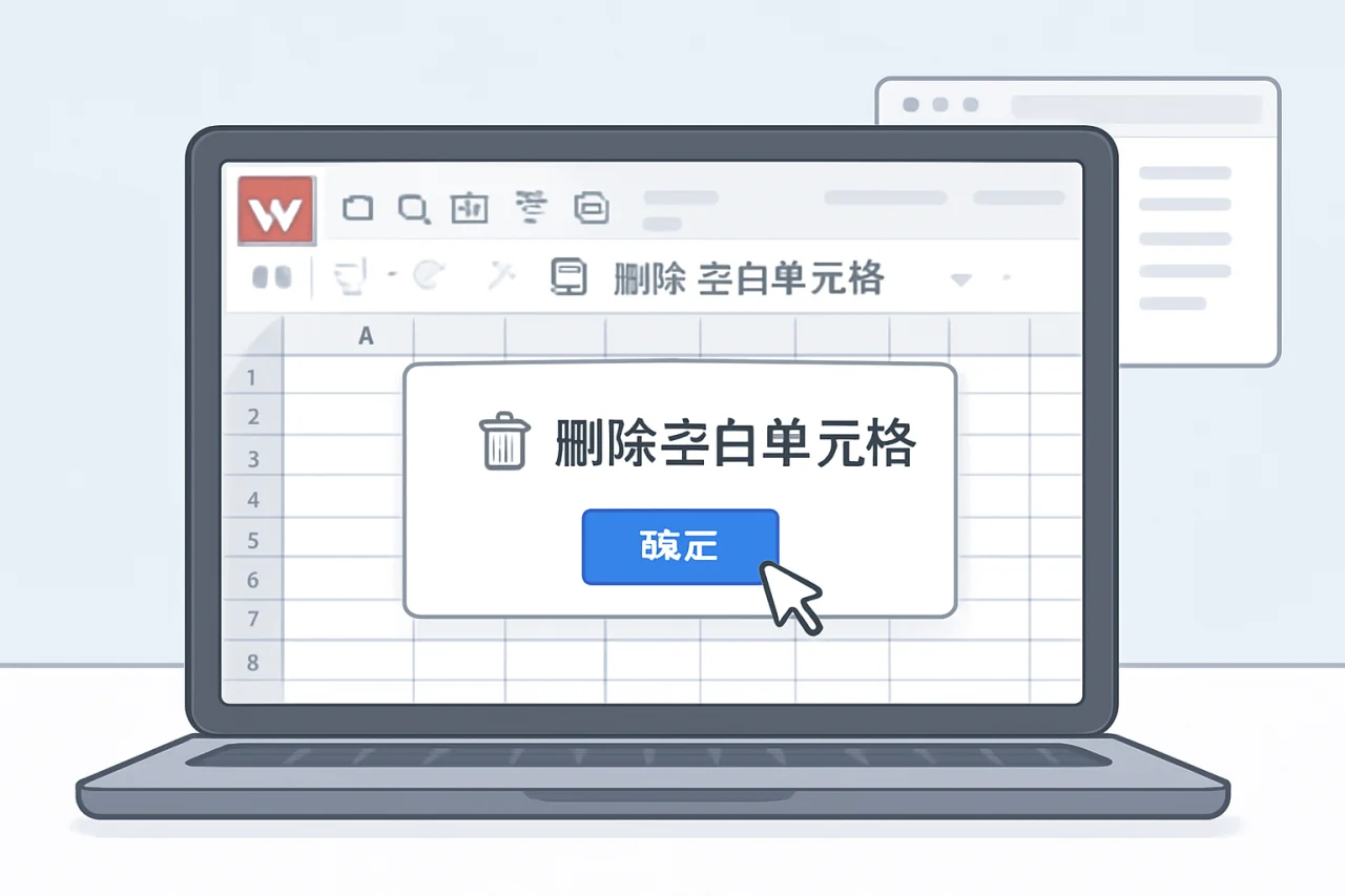 WPS删除空白单元格
