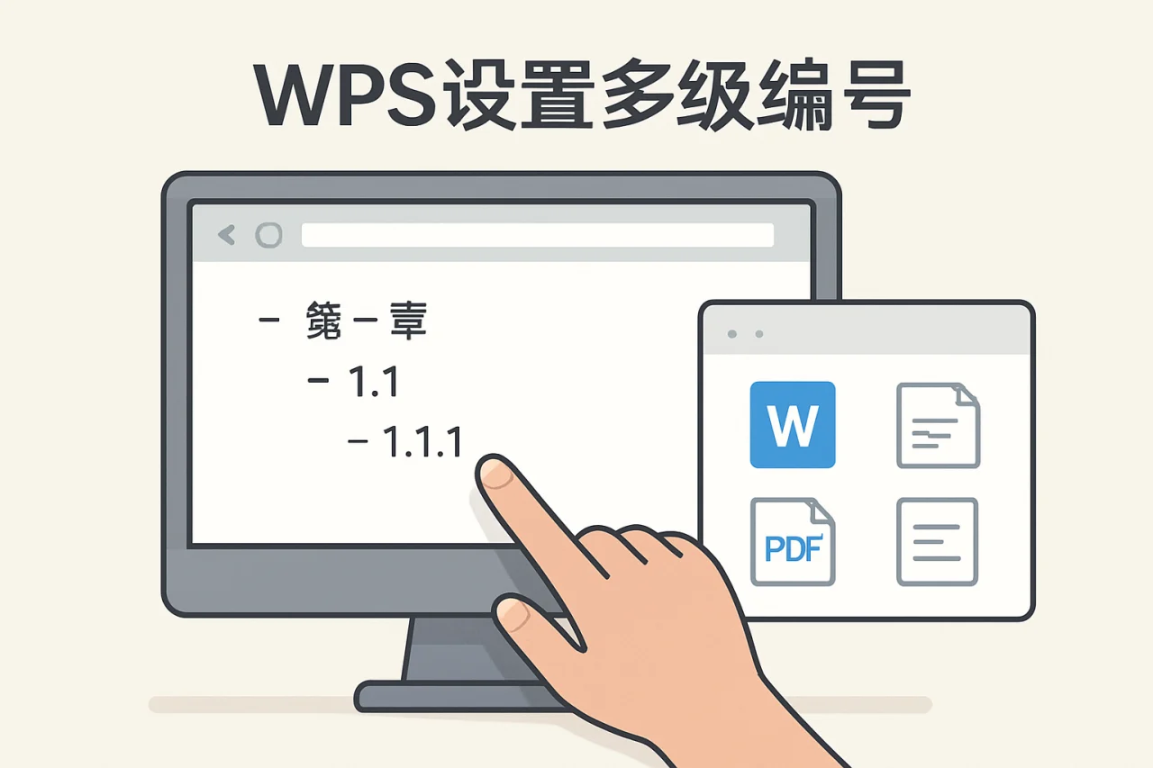WPS设置多级编号