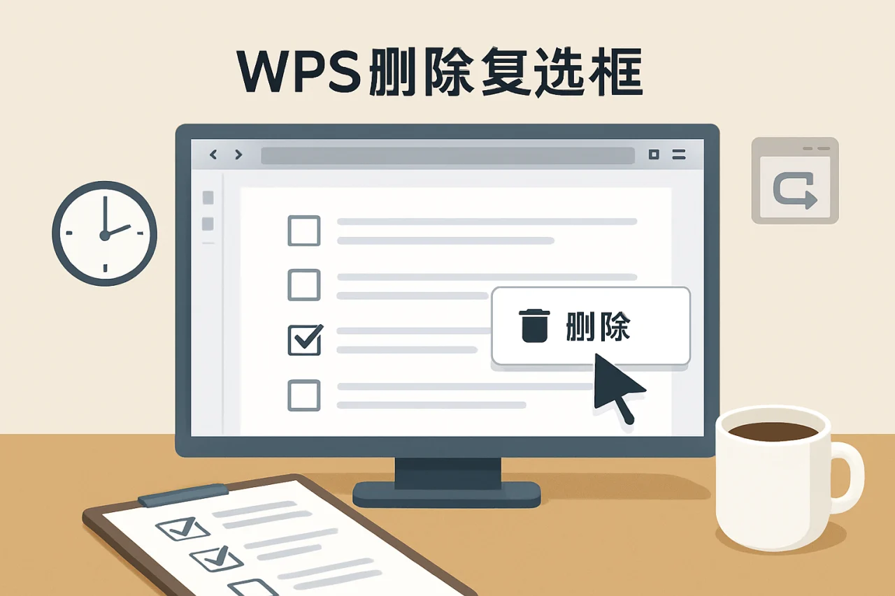 WPS删除复选框