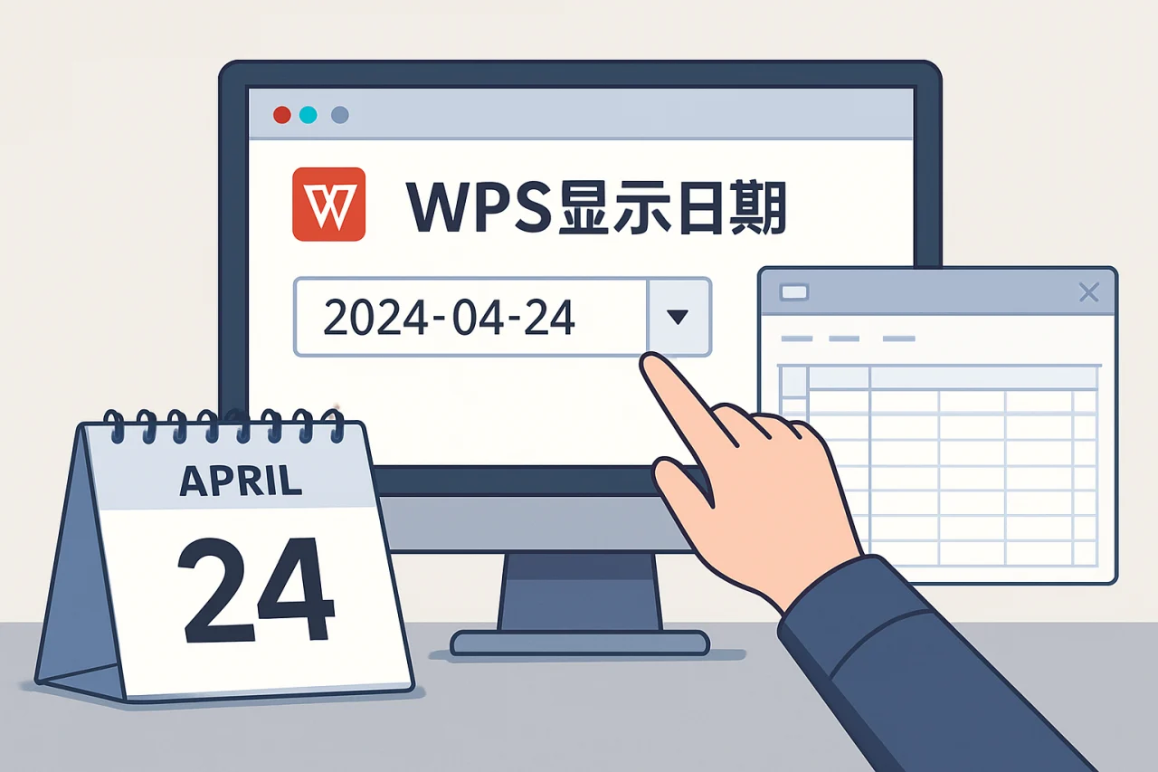 WPS显示日期