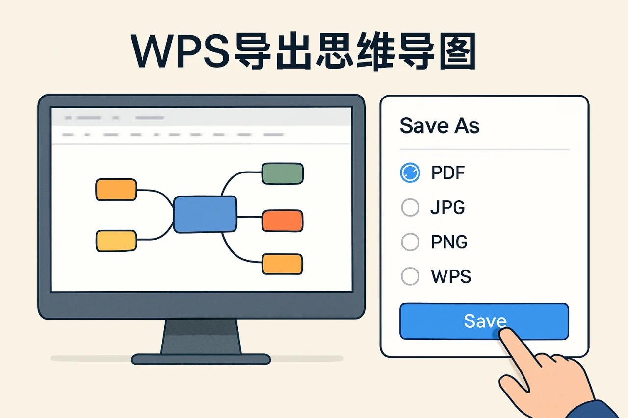 WPS导出思维导图