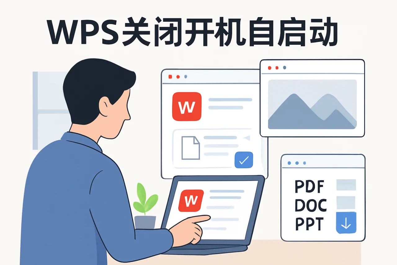 WPS关闭开机自启动