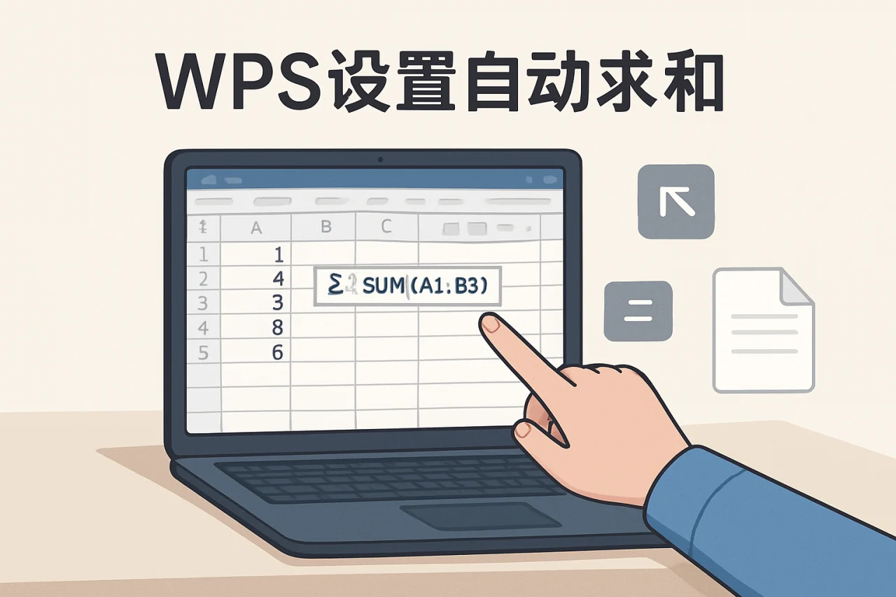 WPS设置自动求和