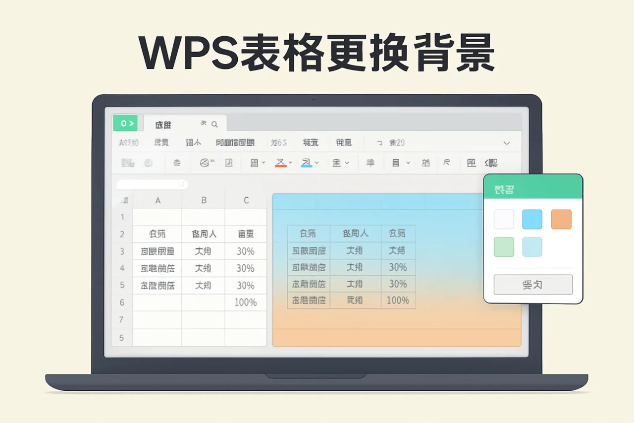 WPS表格更换背景
