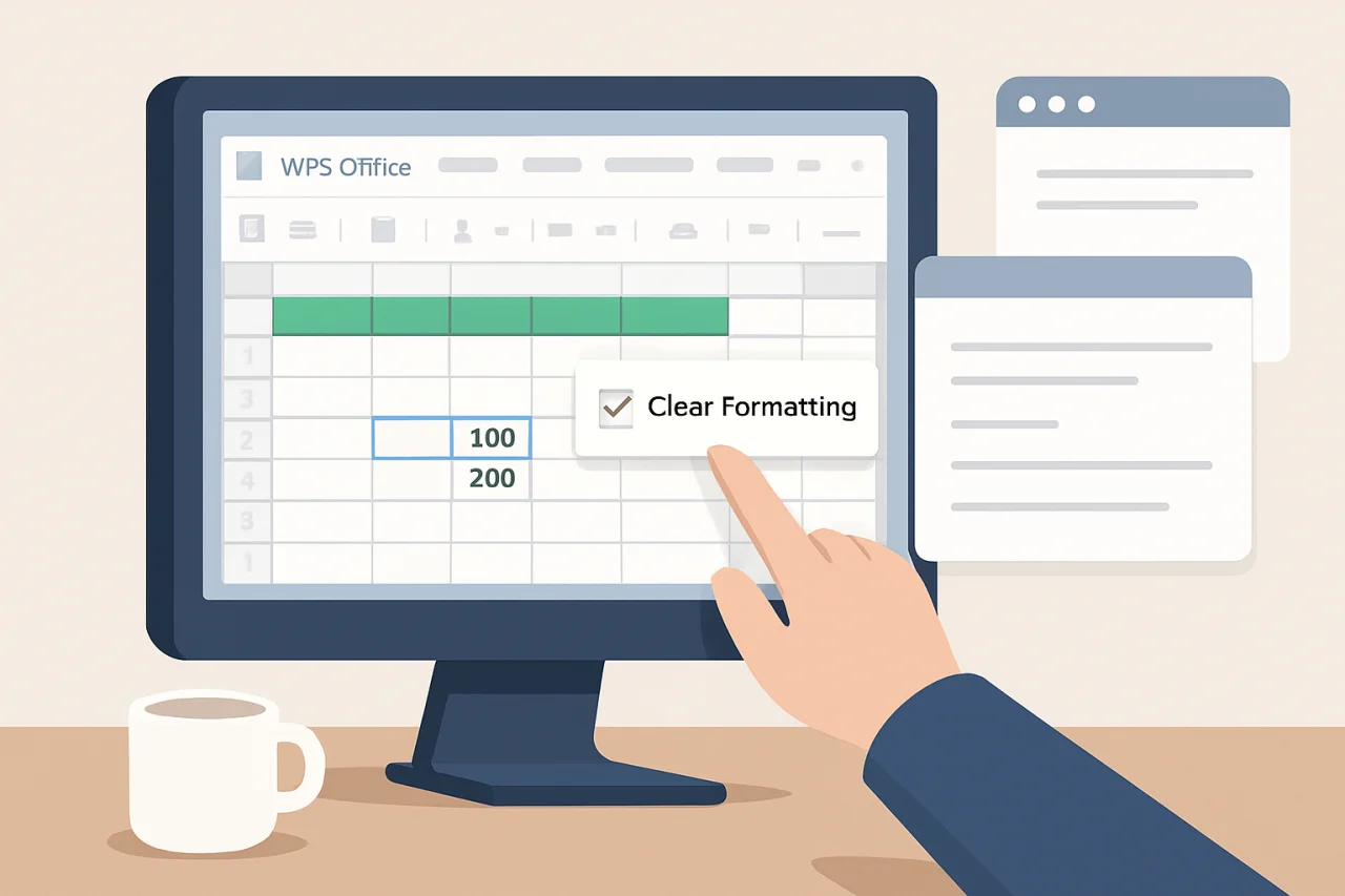 WPS Office清除表格单元格格式