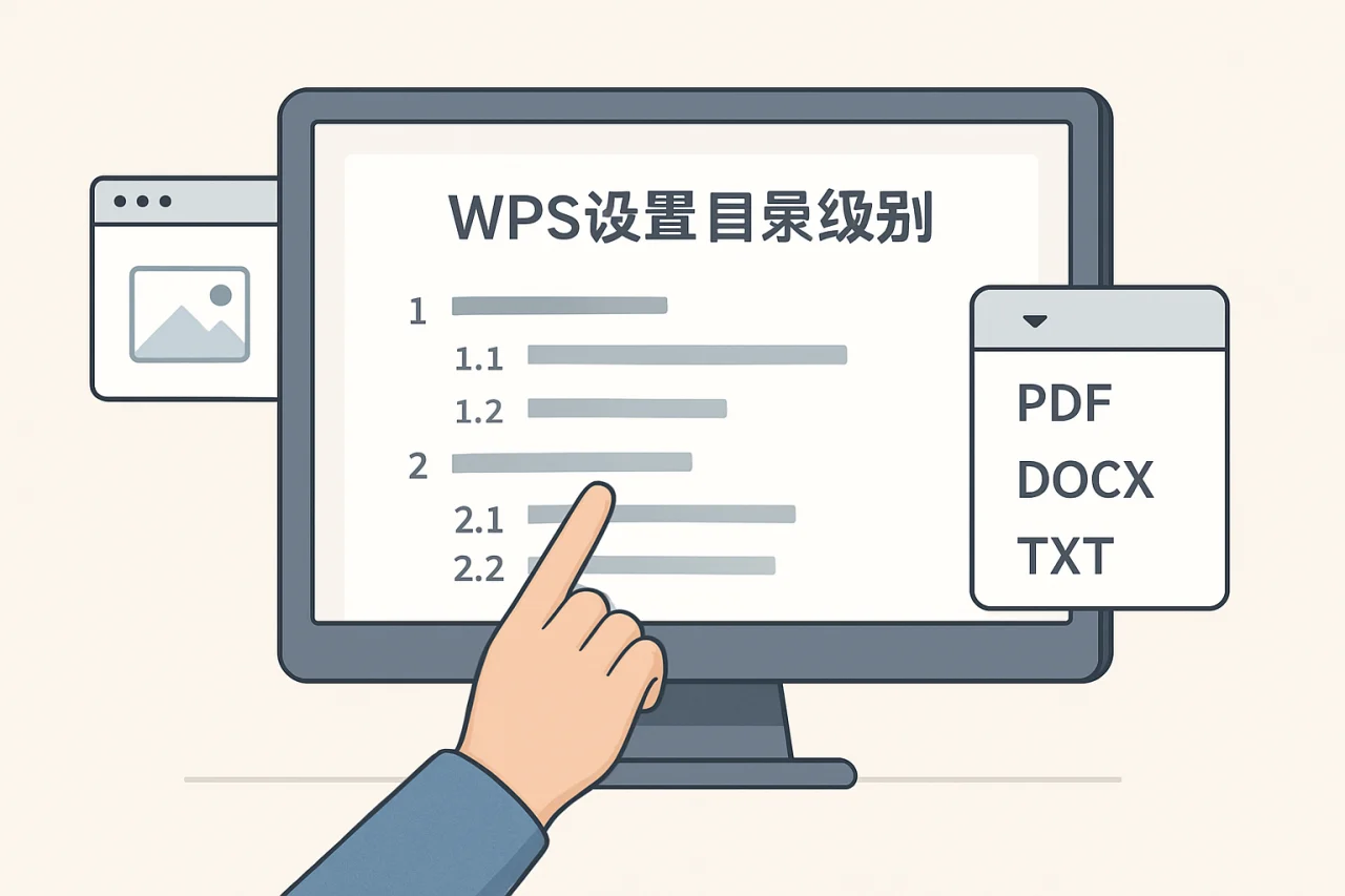 WPS设置目录级别