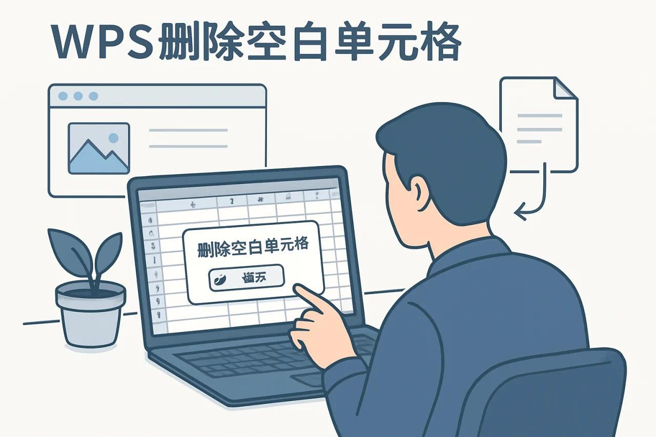 WPS删除空白单元格