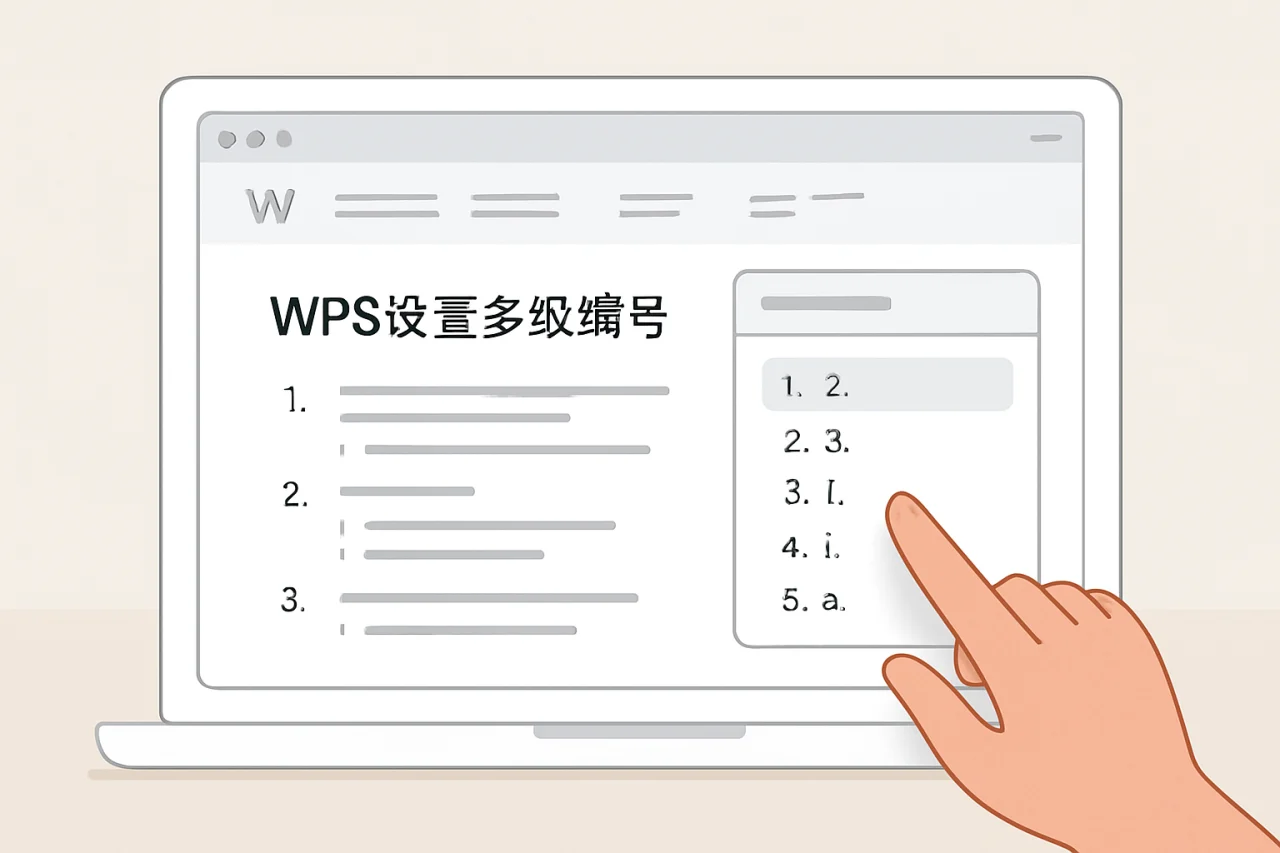 WPS设置多级编号