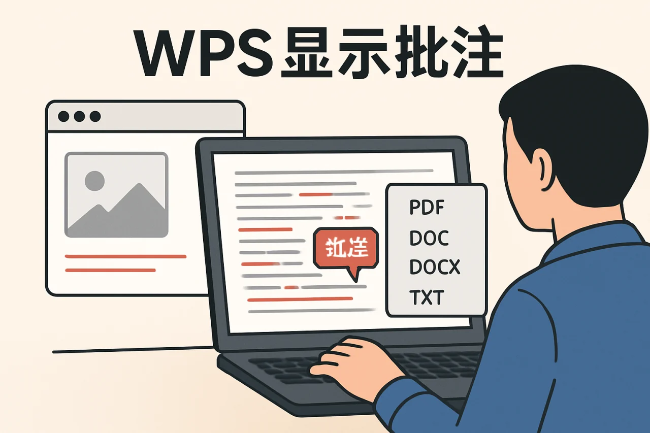 WPS显示批注