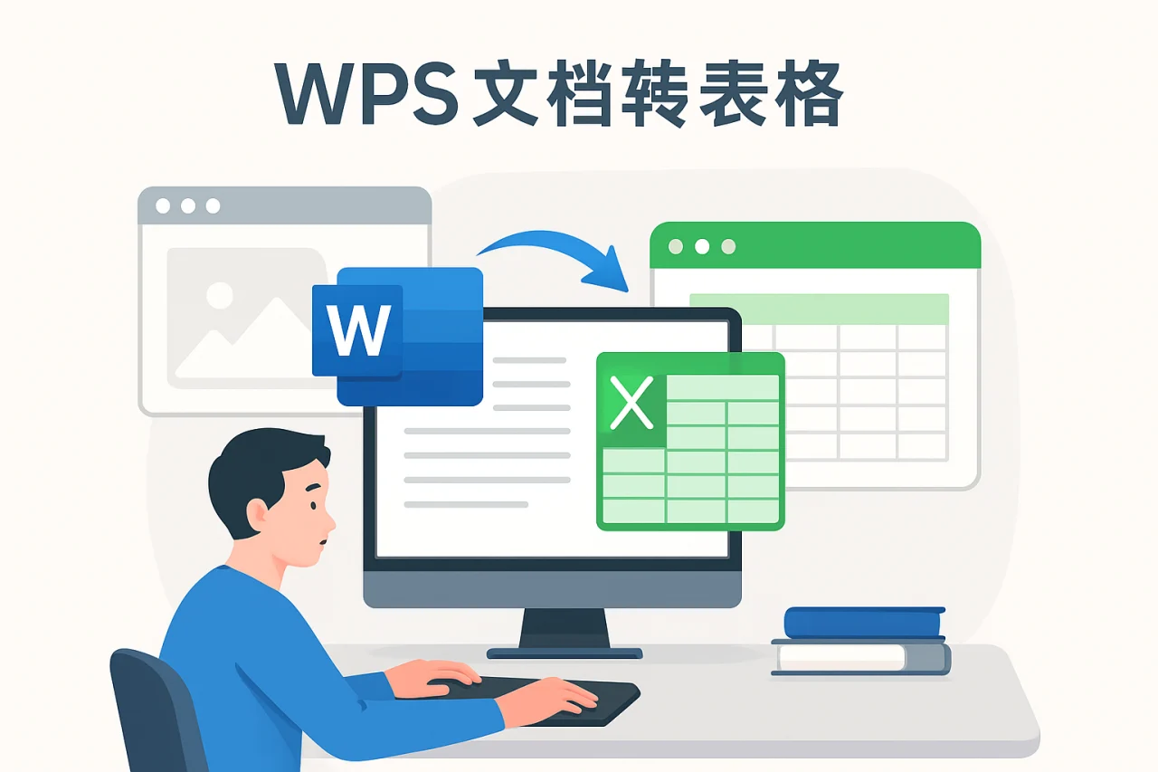 WPS文档转表格