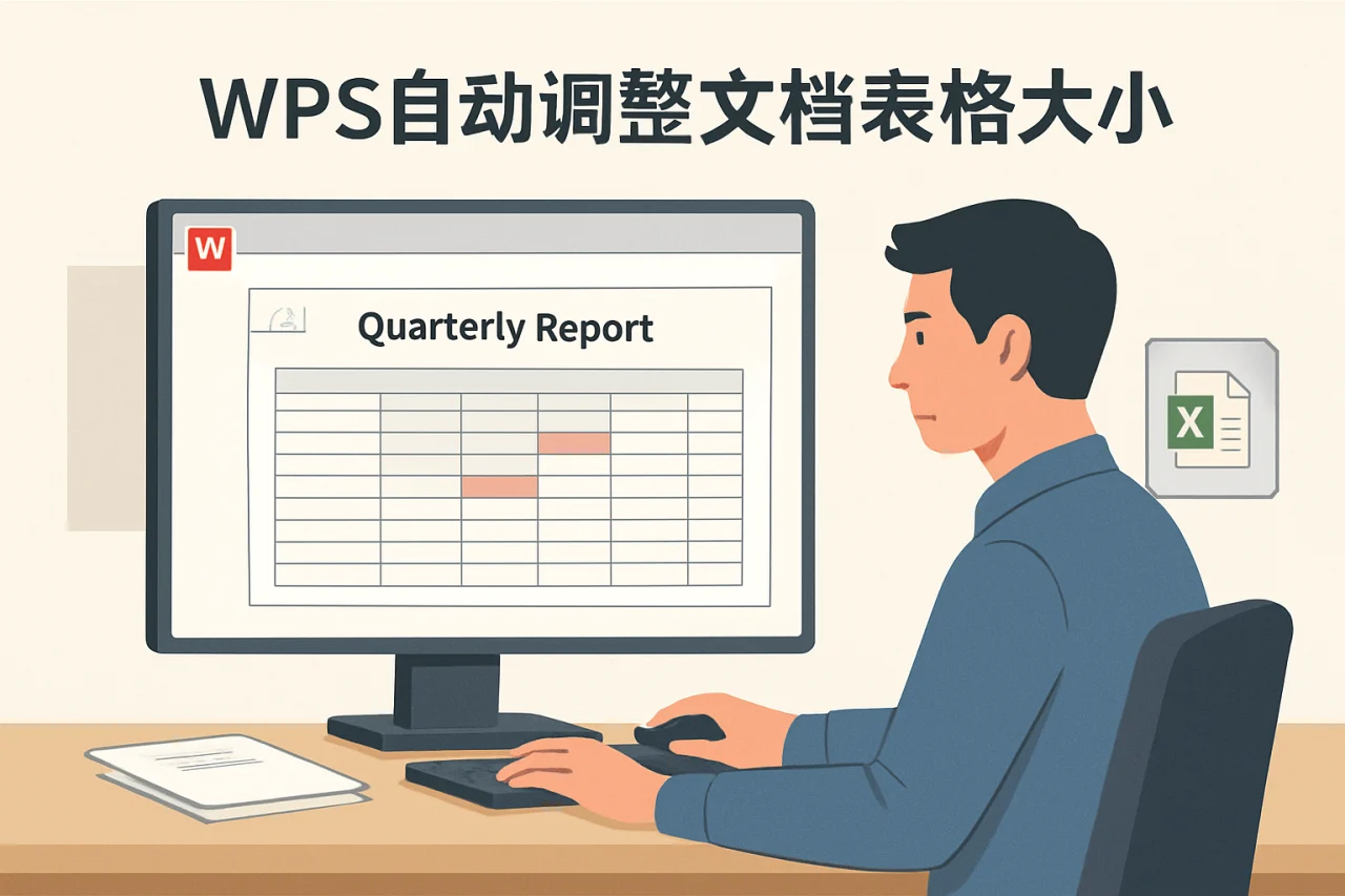 WPS自动调整文档表格大小