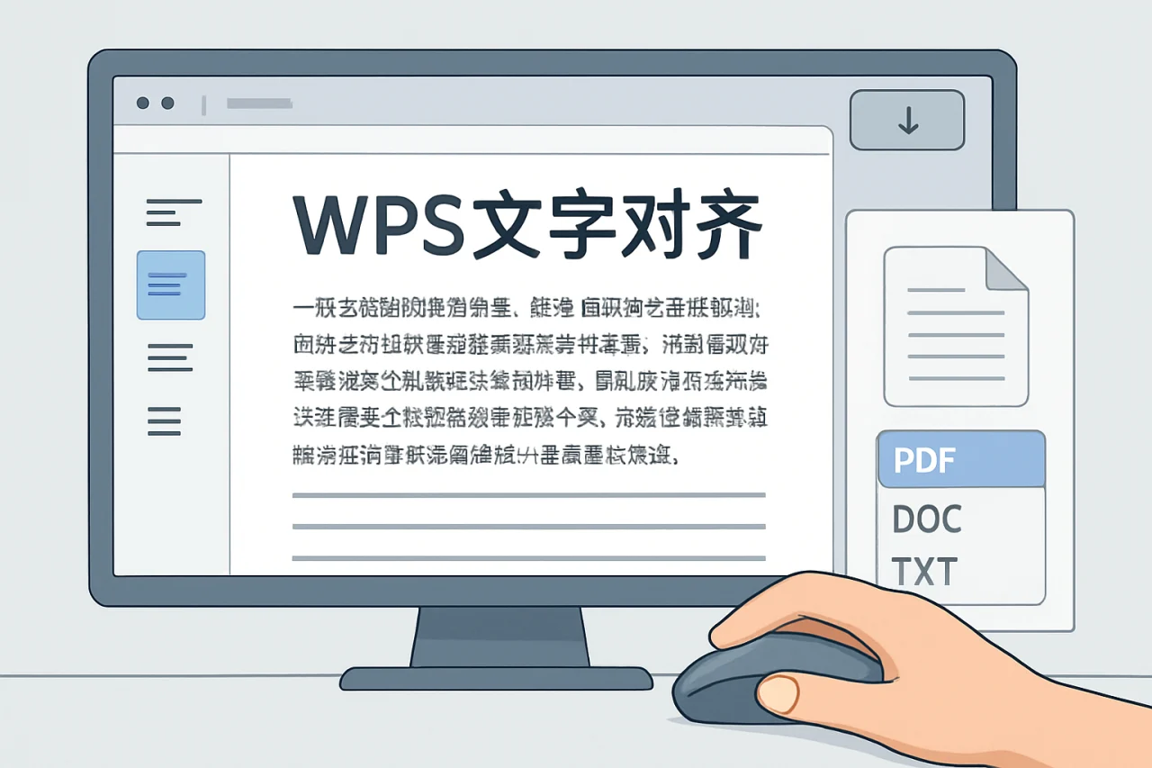 WPS文字对齐