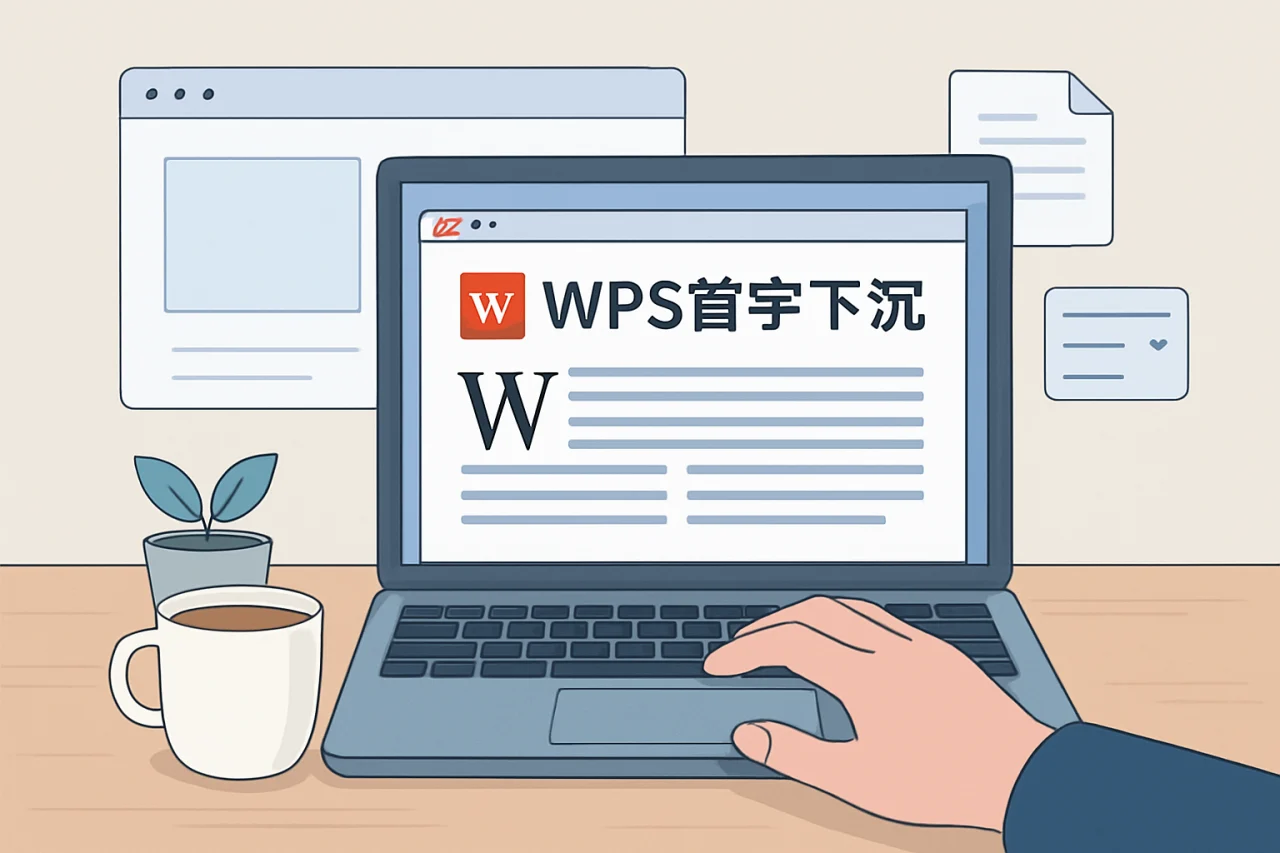 WPS首字下沉