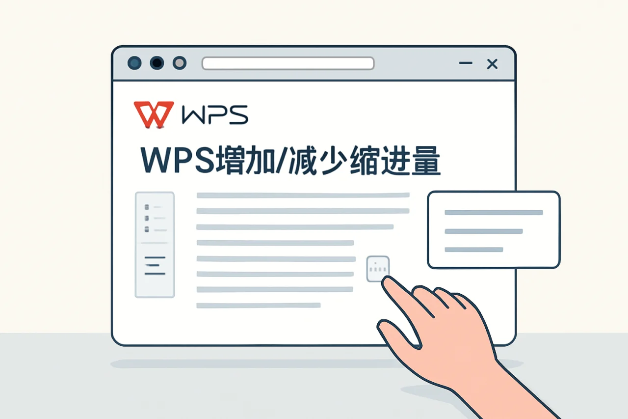 WPS增加/减少缩进量