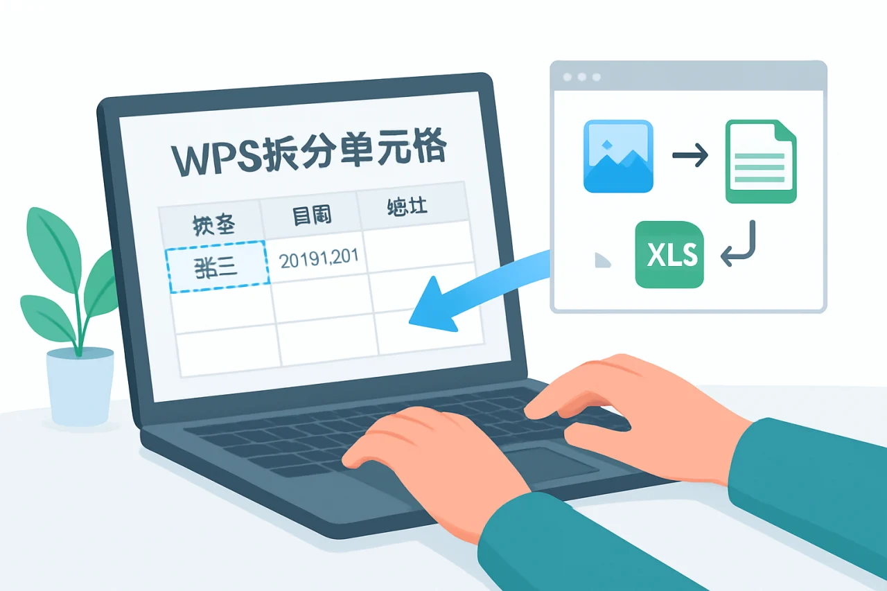 WPS拆分单元格