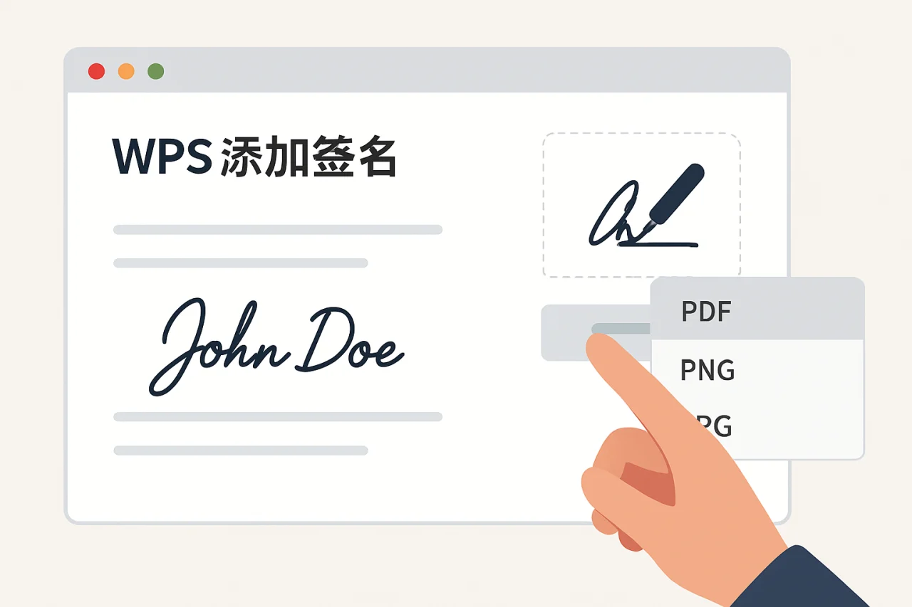 WPS 添加签名