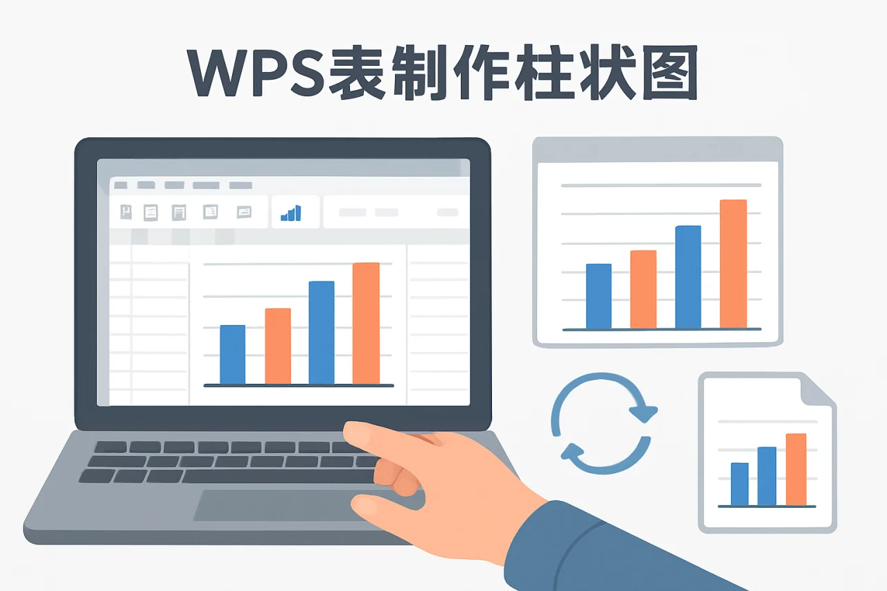 WPS表制作柱状图