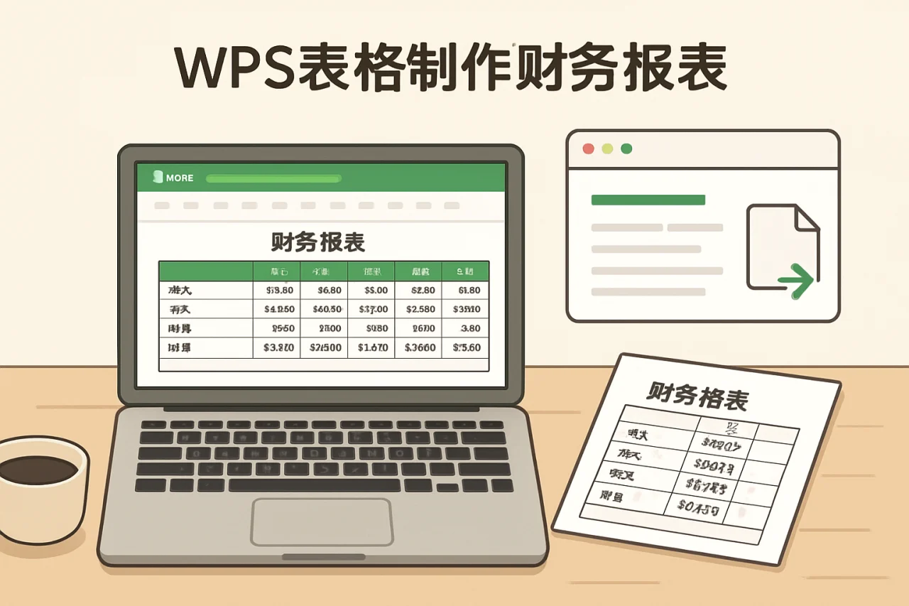 wps表格制作财务报表