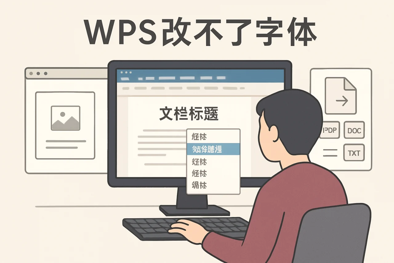 wps改不了字体