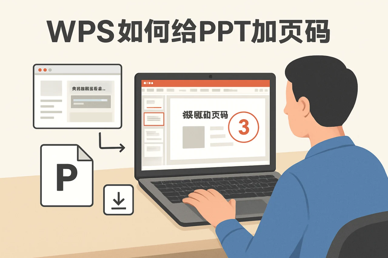 wps如何给ppt加页码