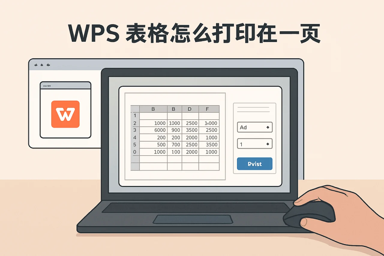 WPS 表格怎么打印在一页