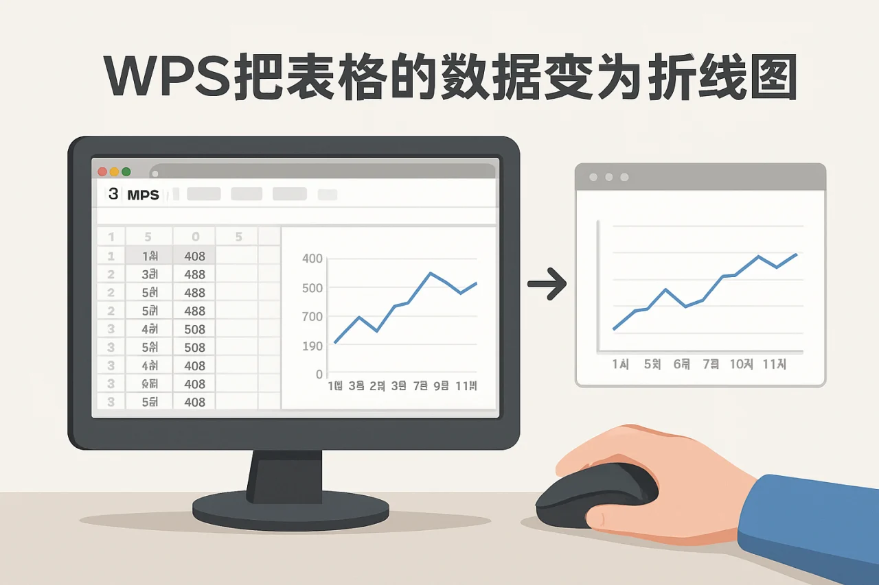 WPS把表格的数据变为折线图